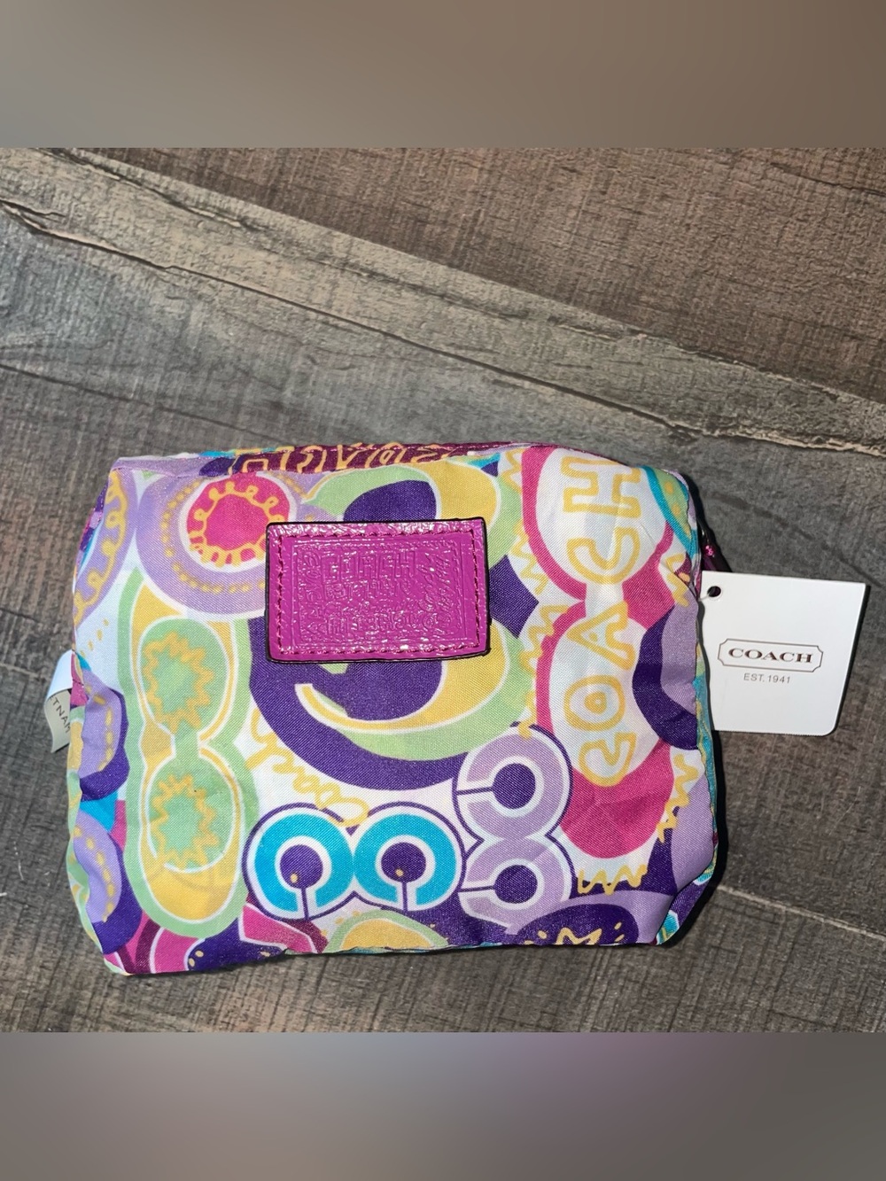 🌟NWT🌟 RARE Vintage COACH POPPY Glam Signature Graffiti packable nylon tote
